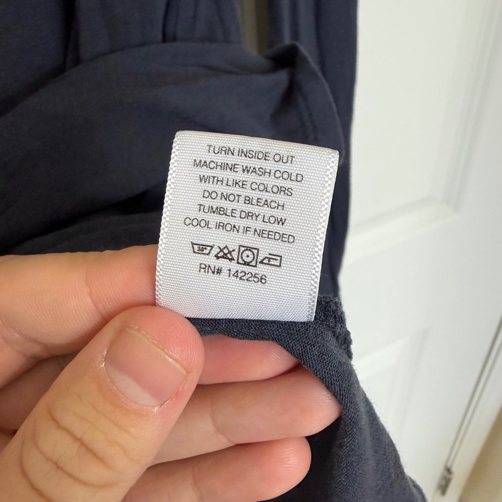 FIGS Navy Blue Long Sleeve Pima Cotton Modal Underscrub Top Shirt L61000 - Picture 4 of 5